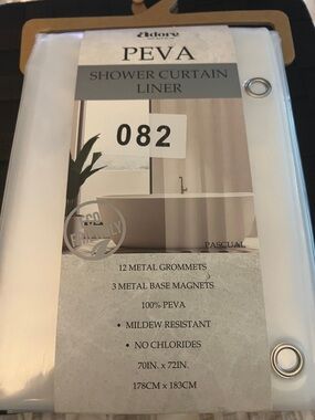 PEVA Shower Curtain Liner - White